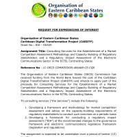 Consulting Services for the Establishment of a Market Competition Assessment Methodology and Capacity Building of Regulatory Stakeholders and a Regulatory Impact Assessment of the Electronic Communications Sector in the ECTEL Contracting States